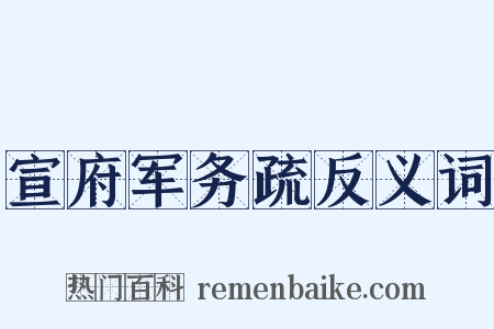宣府军务疏反义词是什么意思的图片